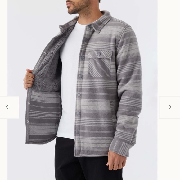 NWT Voyager Men’s Remote Plush Fleece Sherpa Lined Shirt Jacket Pockets Gray XXL - Picture 1 of 9
